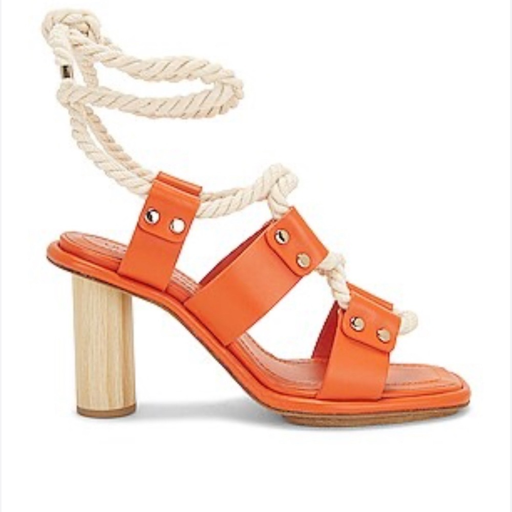 Ulla Johnson Elvie Rope High Heel in Red Clay
